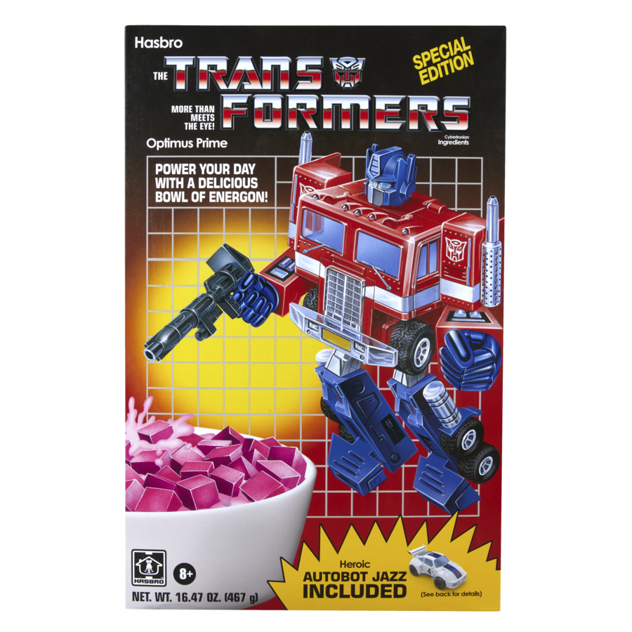 "Optimus Prime & Autobot Jazz Cereal Box Set"